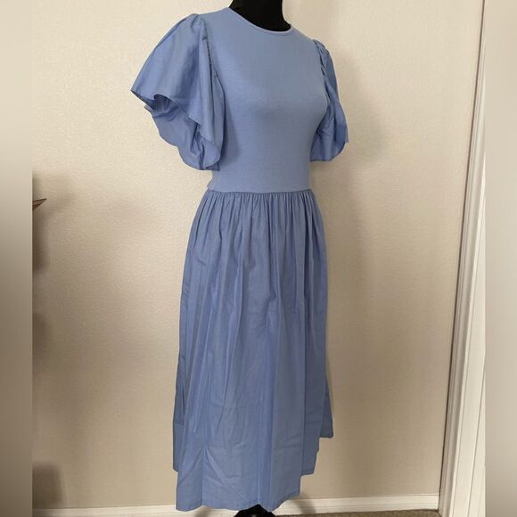 NWT Zara Ruffled Sleeve Dress - Picture 5 of 12